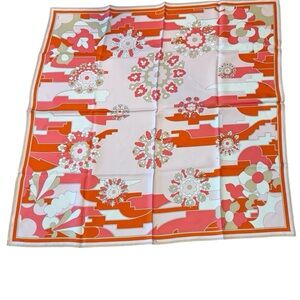 Authentic Emilio Pucci 100% Pink Floral Scarf